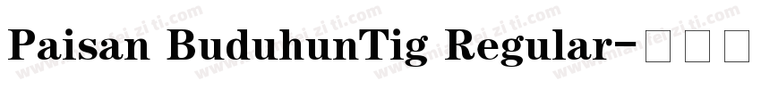Paisan BuduhunTig Regular字体转换